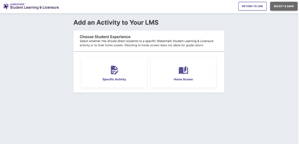Add an activity to your LMS