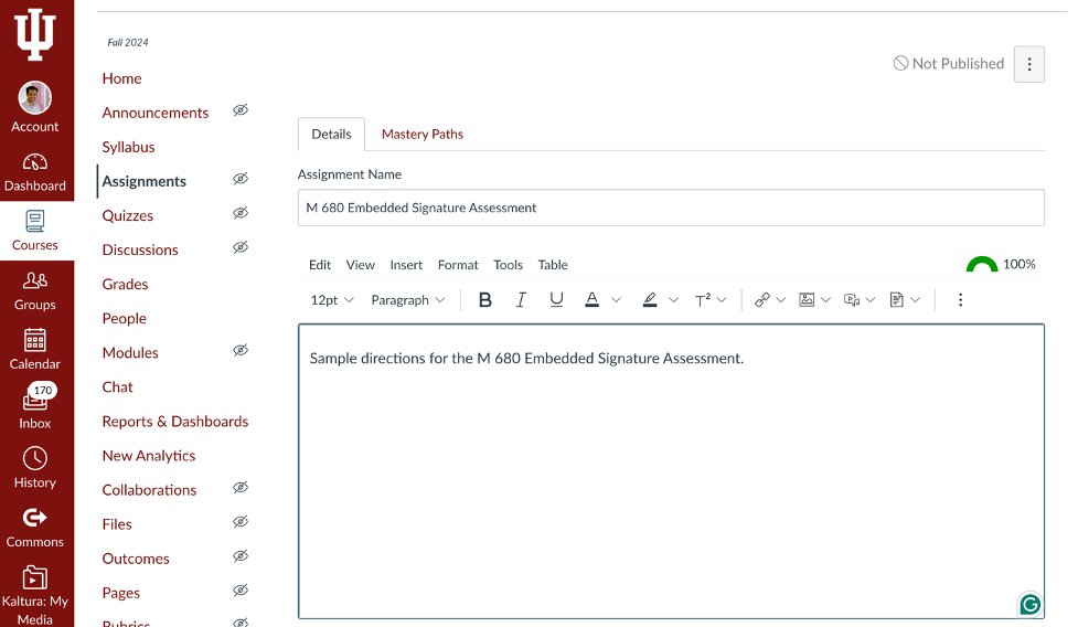 assignment details