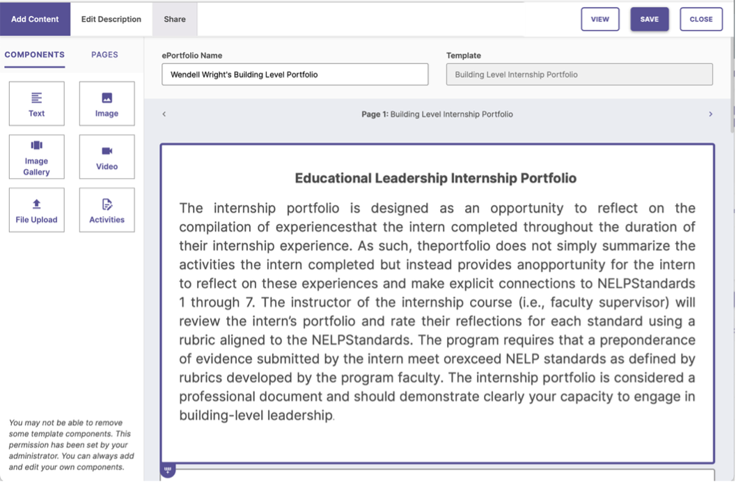 Inside the portfolio, click on the “Share” tab.