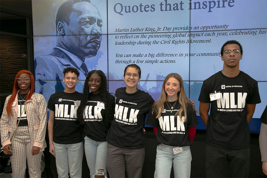 Students at an MLK Day event