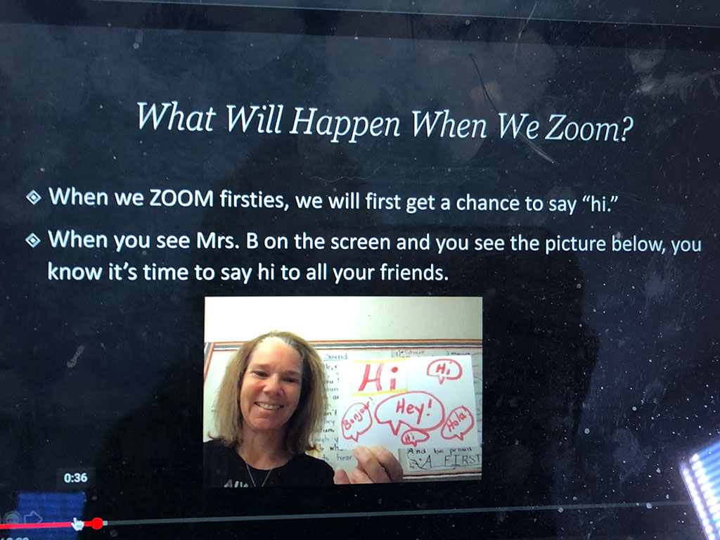 Kim Bethea's laptop screen showing her daily slideshow